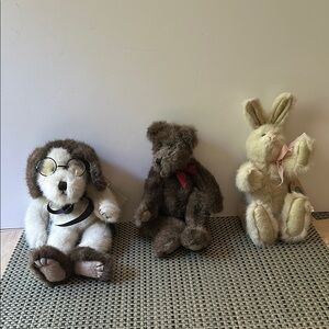 NWT! Vintage ( 1990-95) set of #3 Boyds Plush toys